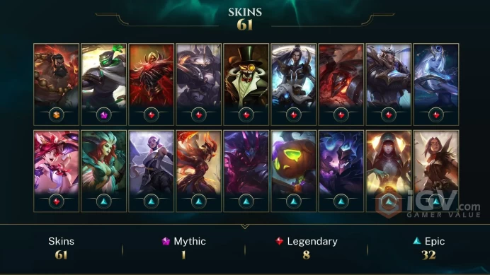 EUW EMAIL CHANGEABLE 74 CHAMPIONS 61 SKINS Prestige Conqueror Jax SPG UDYR  LAST PLAY 2024