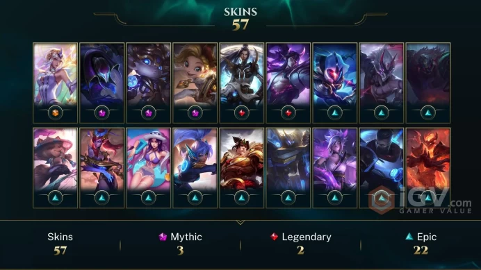 NA EMAIL CHANGEABLE 25 LVL 60 CHAMPIONS 57 SKINS Prestige Arcanist Zoe Hextech Poppy+Nocturne  31 LITTLE LEGENDS LAST PLAY 2021 