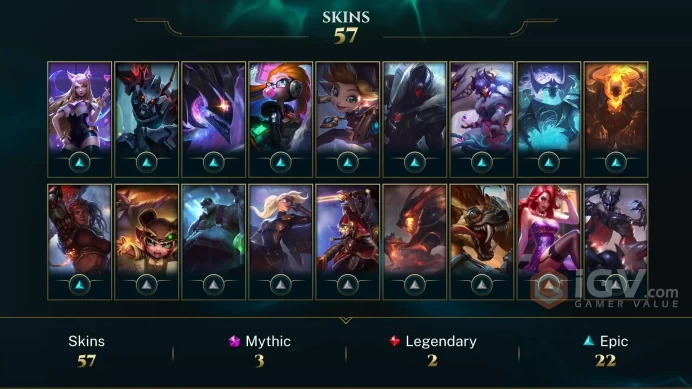 NA EMAIL CHANGEABLE 25 LVL 60 CHAMPIONS 57 SKINS Prestige Arcanist Zoe Hextech Poppy+Nocturne  31 LITTLE LEGENDS LAST PLAY 2021 