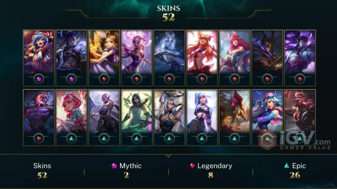 NA EMAIL CHANGEABLE 76 CHAMPIONS 51KBE 52 SKINS Prestige Inkshadow Yasuo Annie-Versary GOLD MMR 78 EMOTES