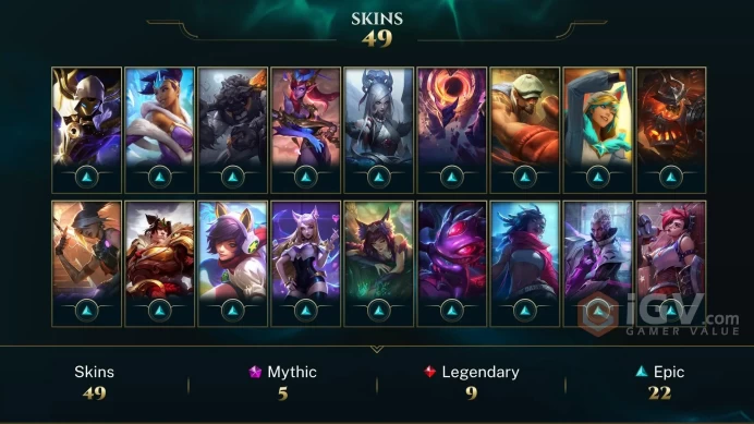 EUW EMAIL CHANGEABLE 89 CHAMPIONS 49 SKINS Prestige K/DA Ahri 2X Prestige Valiant Sword Riven 2X Gun Goddess MF Last play 2024 