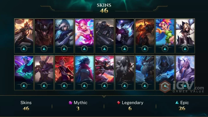 ME EMAIL CHANGEABLE 74 CHAMPIONS 46 SKINS Prestige True Damage Qiyana 2X Reignited CS Riven 61 LITTLE LEGENDS 90 ME LAST PLAY 2021