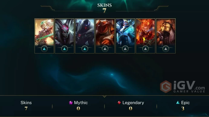 OCE Unranked // ✨ +46 Champion / 87247 BE / +8 Skins / 64 Level / Full Access / Click for Full Details