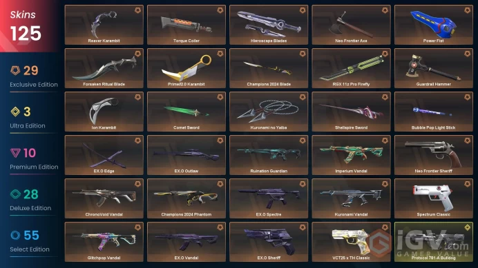 EU/TUR 102115 VP Champions 2024 Bundle Kuronami no Yaiba Forsaken Ritual Blade Phaseguard Vandal Recon Phantom Kuronami Vandal EX.O Vandal VCT25