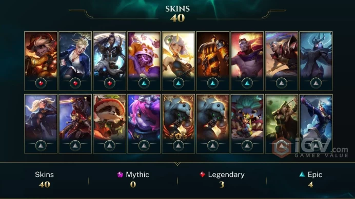 NA EMAIL CHANGEABLE 90 CHAMPIONS 40 SKINS Judgment Kayle Urf the Manatee Victorious Graves Maokai Orianna Last play 2024 