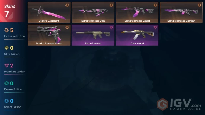 Eu-Europe | Dolmir's Revenge Bundle | Prime Vandal | Recon Phantom | 7 Skins | Level 20 | Full Access