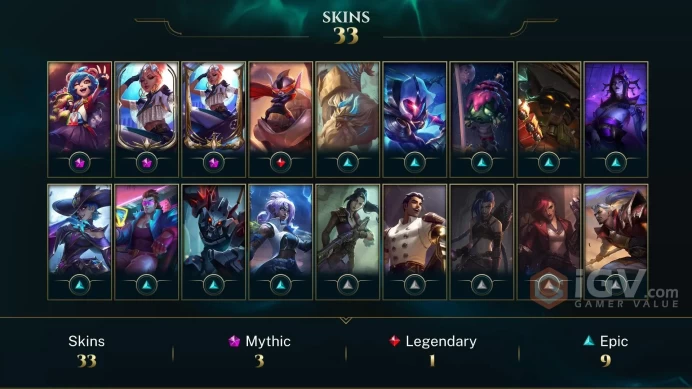 EUW EMAIL CHANGEABLE HONOR 5 107 CHAMPIONS 16.8KBE 35 SKINS+62 INV 120 MYTHIC Prestige True Damage Qiyana 2x 6x VICTORIOUS EMERALD 1 MMR UNRANK