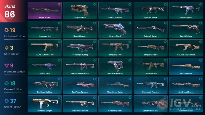 NA/USA 71740 VP VCT 2025 Karambit Evori Dreamwings Odin VCT25 x EDG Classic Prelude to Chaos Stinger Reaver Spectre Recon Phantom Prime Vandal