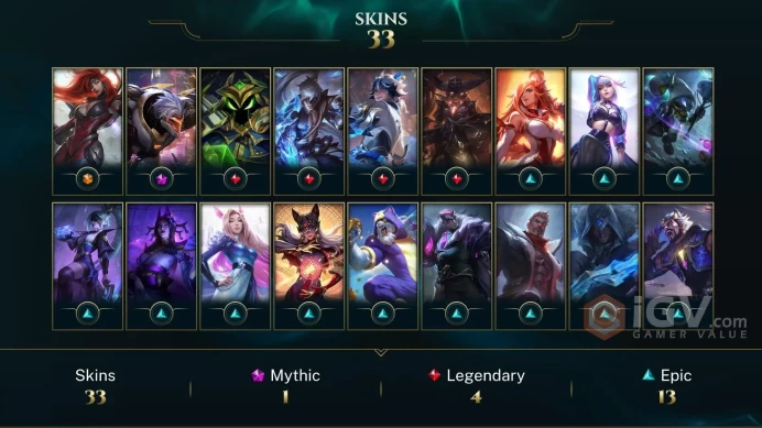 EUW EMAIL CHANGEABLE 80 CHAMPIONS 33 SKINS Prestige PROJECT: Zed Gun Goddess Miss Fortune 