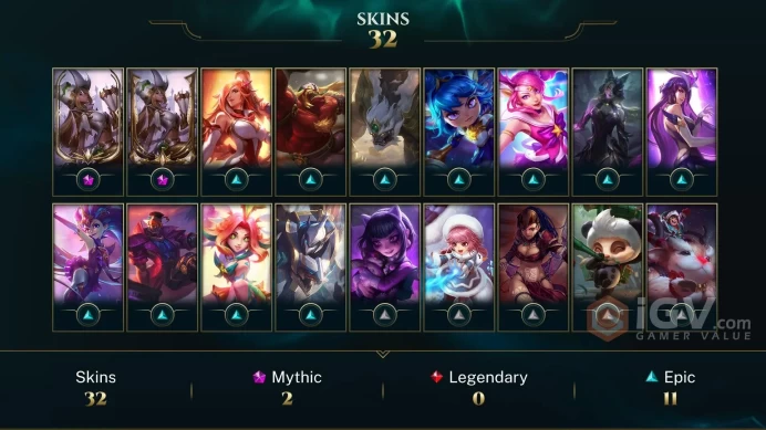 EUW EMAIL CHANGEABLE 16 lvl 68 CHAMPIONS 17.5KBE 32 SKINS Prestige Bewitching Miss Fortune 11 LITTLE LEGENDS 
