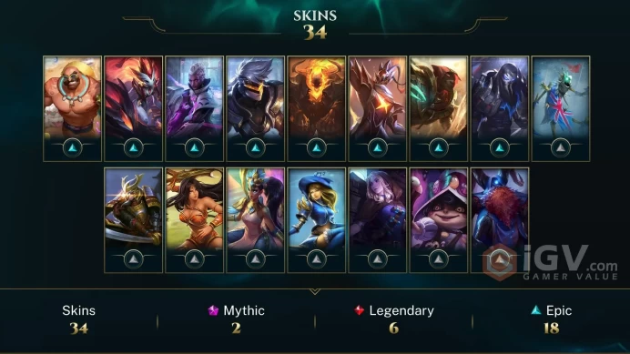 EUW EMAIL CHANGEABLE 56 CHAMPIONS 34 SKINS Prestige Pulsefire Thresh 2X LAST PLAY 2021