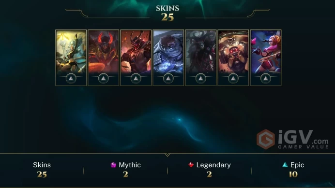ME EMAIL CHANGEABLE 43 CHAMPIONS 4.9KBE 25 SKINS Prestige Arcanist Zoe Prestige True Damage Senna 12 LITTLE LEGENDS LAST PLAY 2024