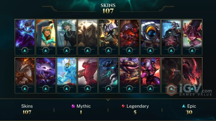 NA EMAIL CHANGEABLE 132 CHAMPIONS 107 SKINS Spirit Guard Udyr Annie-Versary LAST PLAY 2024