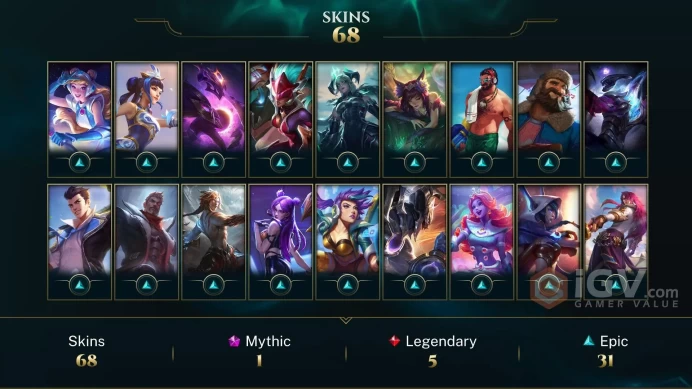 EUW EMAIL CHANGEABLE 102 CHAMPIONS 9KBE 68 SKINS+13inv skins Prestige Brave Phoenix Xayah LAST PLAY 2024