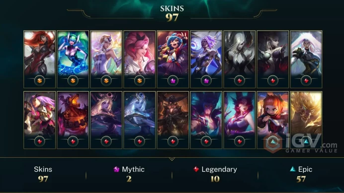 EUW EMAIL CHANGEABLE 58 CHAMPIONS 12K BE 97 SKINS Prestige Lunar Eclipse Senna+Border 4 ULTIMATE 9kOE