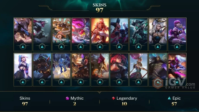 EUW EMAIL CHANGEABLE 58 CHAMPIONS 12K BE 97 SKINS Prestige Lunar Eclipse Senna+Border 4 ULTIMATE 9kOE