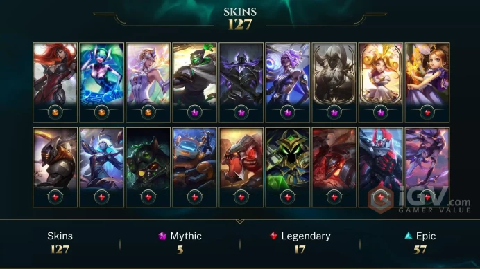 EUW MAILACCESS 75 CHAMPIONS 39K BE 127 SKINS PRESTIGE: AATROX JAX NEEKO 41 LITTLE LEGENDS LAST PLAY 2024 