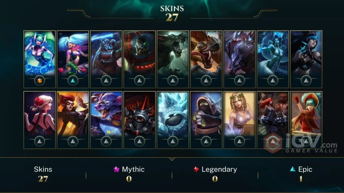 【LAN 】Level 30    30 Champ/ 27 Skins   Full Access  High Quality Account  Instant Delivery️