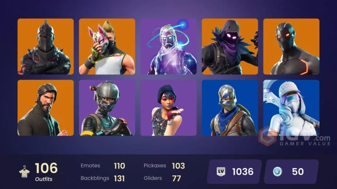 Full-Access 106 skins | OG STW | Black Knight | Galaxy | The Reaper | Sparkle Specialist | Blue Squire | Royale Knight | Elite Agent
