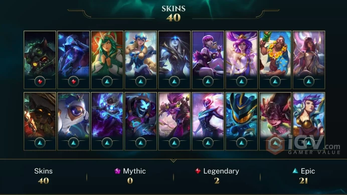 【LAN 】Level 224    65 Champ/ 40 Skins   Full Access  High Quality Account  Instant Delivery️