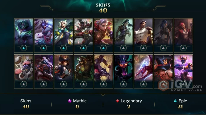 【LAN 】Level 224    65 Champ/ 40 Skins   Full Access  High Quality Account  Instant Delivery️