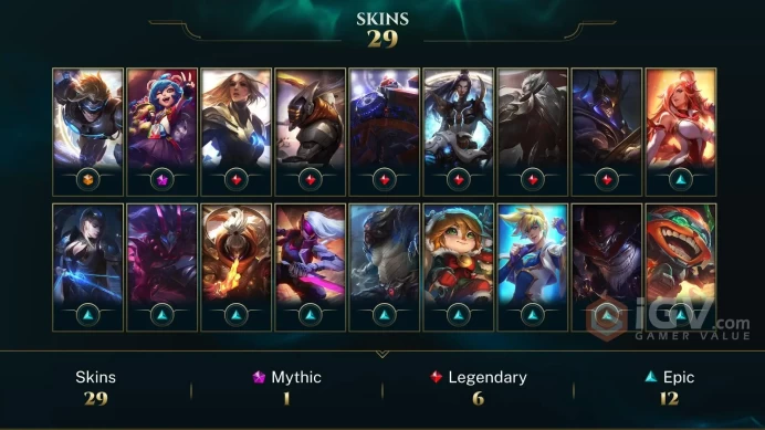 【LAN 】Level 148    91 Champ/ 29 Skins   Full Access  High Quality Account  Instant Delivery