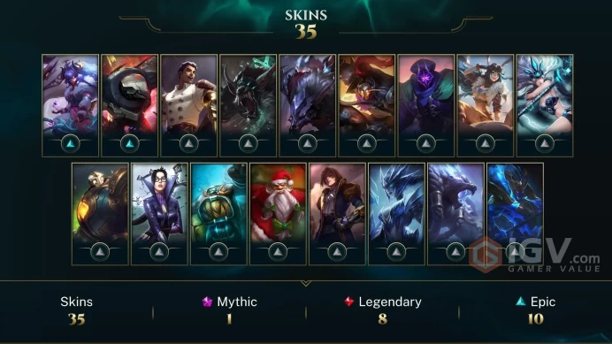 EUW EMAIL CHANGEABLE 82 CHAMPIONS 35 SKINS Prestige Mecha Kingdoms Garen Elementalist Lux Victorious Blitzcrank LAST PLAY 2024