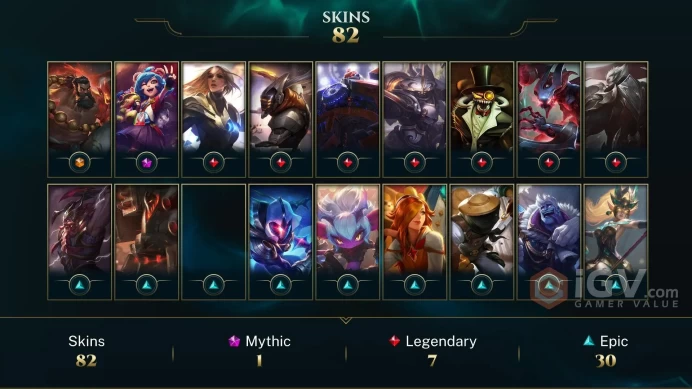 【LAN 】Level 316    83 Champ/ 82 Skins   Full Access High Quality Account  Instant Delivery️