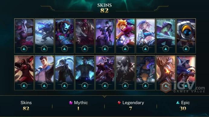 【LAN 】Level 316    83 Champ/ 82 Skins   Full Access High Quality Account  Instant Delivery️