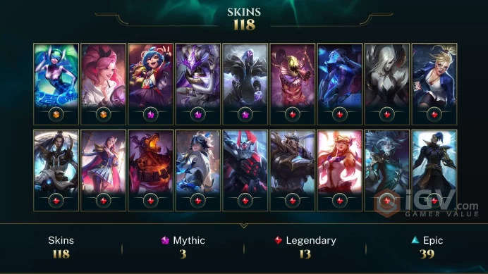 【LAN 】Level 532    150 Champ/118  Skins   Full Access  High Quality Account  Instant Delivery️