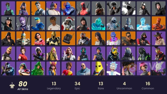 Full Access 120 skins | OG STW | Honor Guard | Gold Midas | Vendetta | Ravage | The Ice King | Sentinel | Fusion | Galaxy Scout | Cuddle Team