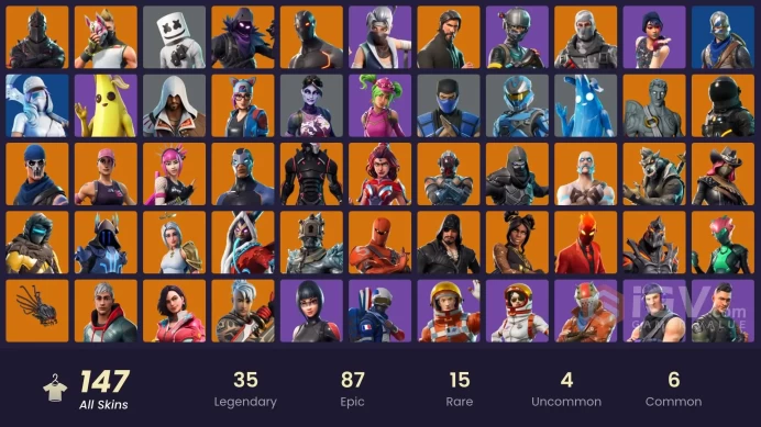 Full Access 146 skins | OG STW | Black Knight | IKONIK | The Reaper | Sparkle Specialist | Blue Squire | Royale Knight | Elite Agent |