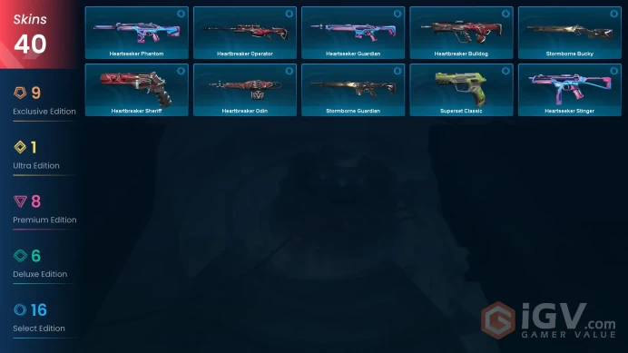 EU/Turk | 40 Skins | Reaver Karambit + Ion Vandal + Ayakashi Collection | Email Changeable