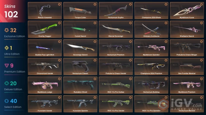 EU/TUR 100500 vp Mystbloom Bundle Champions 2024 Blade Champions 2024 Bundle RGX 11z Pro Vandal Gaia's Vengeance Vandal Sovereign Sword Kuronami