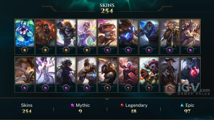 OCE EMAIL CHANGEABLE 155 CHAMPIONS 254 SKINS 4 ULTIMATE 7 PRESTIGE 130 ME 13KOE + INV SKINS