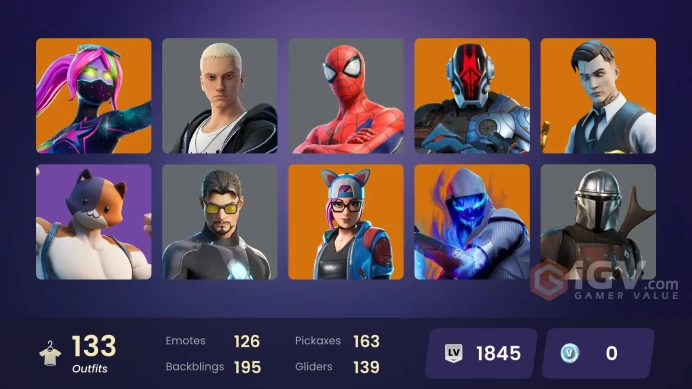 (PC PSN XBOX) 133 skins | Gold Brutus | Gold Midas | Fixer | Sultura | Fusion | Valeria | Predator | Ronin | Eternal Knight | Menace | Fade | Th