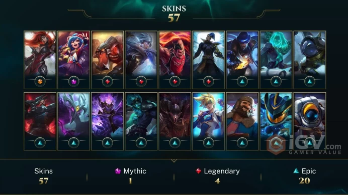 Turkey Victorious Orianna - Victorious Aatrox - Gun Goddess Miss Fortune - Lv 123 | 103 Champs | 57 Skins FULL ACCESS A135