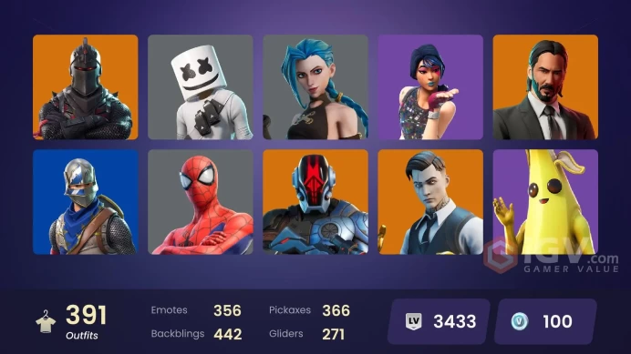 Full Access 382 skins | OG STW | Black Knight | Sparkle Specialist | Blue Squire | Royale Knight | Master Chief (Matte Black) | Rogue Agent |