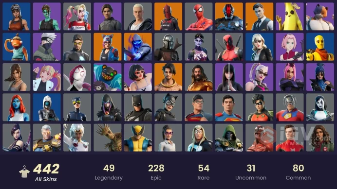 Full Access 439 skins | OG STW | IKONIK | Leviathan Axe | Renegade Raider | Gold Brutus | Gold Midas | FNCS Renegade | Game Knight