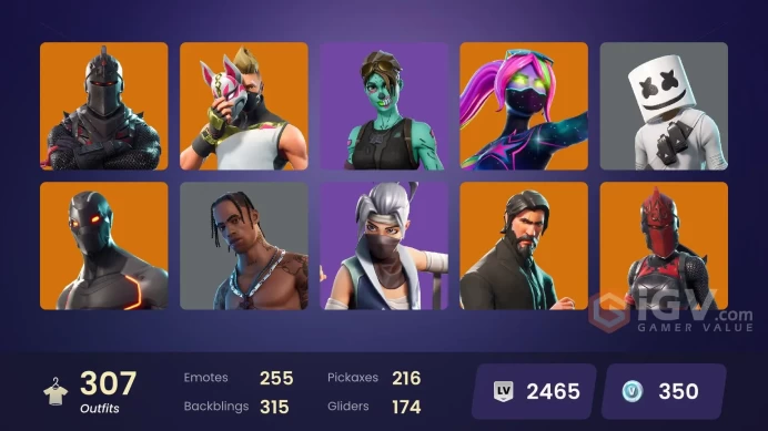 Full Access 306 skins | OG STW | Black Knight | Travis Scott | Merry Mint Axe | The Reaper | Royale Knight | Elite Agent | Sparkle Specialist