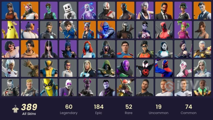 Full access 378 skins | OG STW | IKONIK | Galaxy | Gold Kratos | Gold Midas | Tart Tycoon | Blue Striker | Elite Zadie | Trailblazer