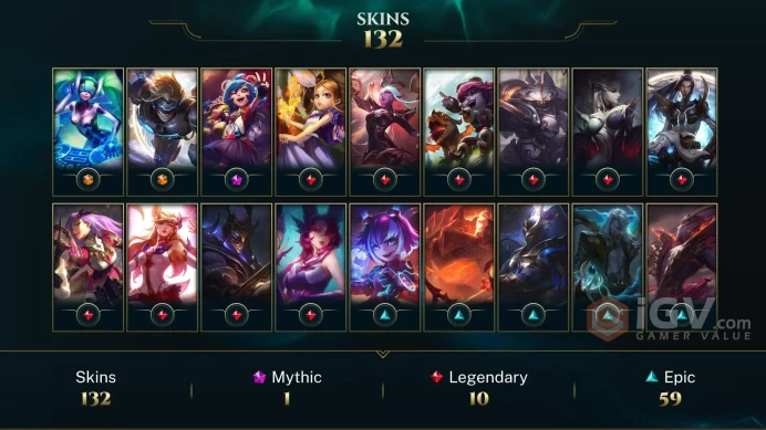 Russia Victorious Lucian - Victorious Sejuani - Pulsefire Ezreal - Lv 205 | 125 Champs | 133 Skins FULL ACCESS A147