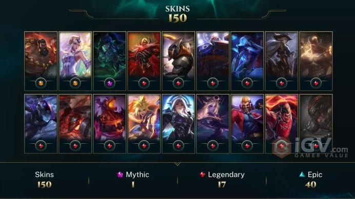 North America Spirit Guard Udyr - Elementalist Lux - Soulstealer Vayne - Lv 77 | 120 Champs | 150 Skins FULL ACCESS A157