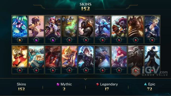 North America Judgment Kayle - DJ Sona - Prestige Porcelain Lux - Lv 269 | 164 Champs | 152 Skins FULL ACCESS A159