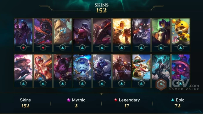 North America Judgment Kayle - DJ Sona - Prestige Porcelain Lux - Lv 269 | 164 Champs | 152 Skins FULL ACCESS A159