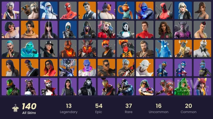 133 skins | Renegade Raider | Blue Squire | Royale Knight | Blue Team Leader | Sub Commander | Rogue Agent | Havoc | Red Knight | Dark Voyager