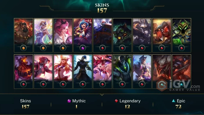 North America K/DA ALL OUT Seraphine Indie - Spirit Guard Udyr - Elementalist Lux - Lv 371 | 158 Champs | 157 Skins FULL ACCESS A158