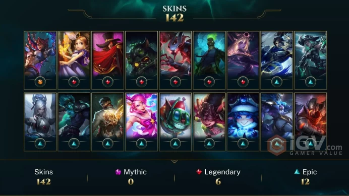 North America King Rammus - UFO Corki - Judgment Kayle - Lv 53 | 156 Champs | 142 Skins FULL ACCESS A169