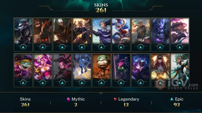 North America Spirit Guard Udyr - Pulsefire Ezreal - Prestige True Damage Yasuo - Lv 315 | 157 Champs | 261 Skins FULL ACCESS A229