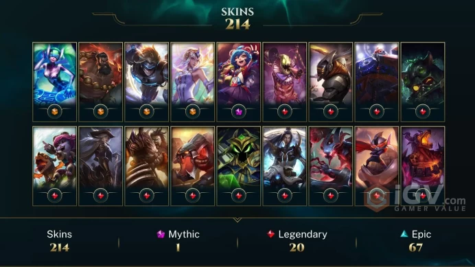 North America Victorious Maokai - Victorious Aatrox - Elementalist Lux - Lv 67 | 137 Champs | 214 Skins FULL ACCESS A233